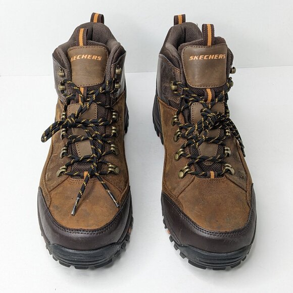 Skechers Traven Waterproof Hiking Boots, Brown Leather, Men\'s 11 M main image 8